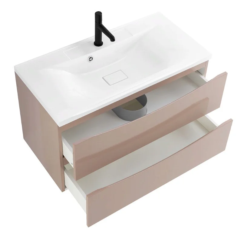 Приобрести тумба подвесная с раковиной belbagno marino-900-2c-so-cl-p 90 см, cappuccino lucido