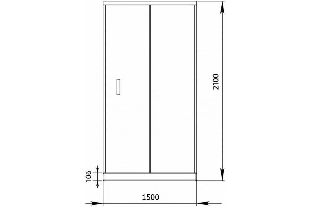 Приобрести aquanet душевая дверь alfa naa6121 150, прозрачное стекло