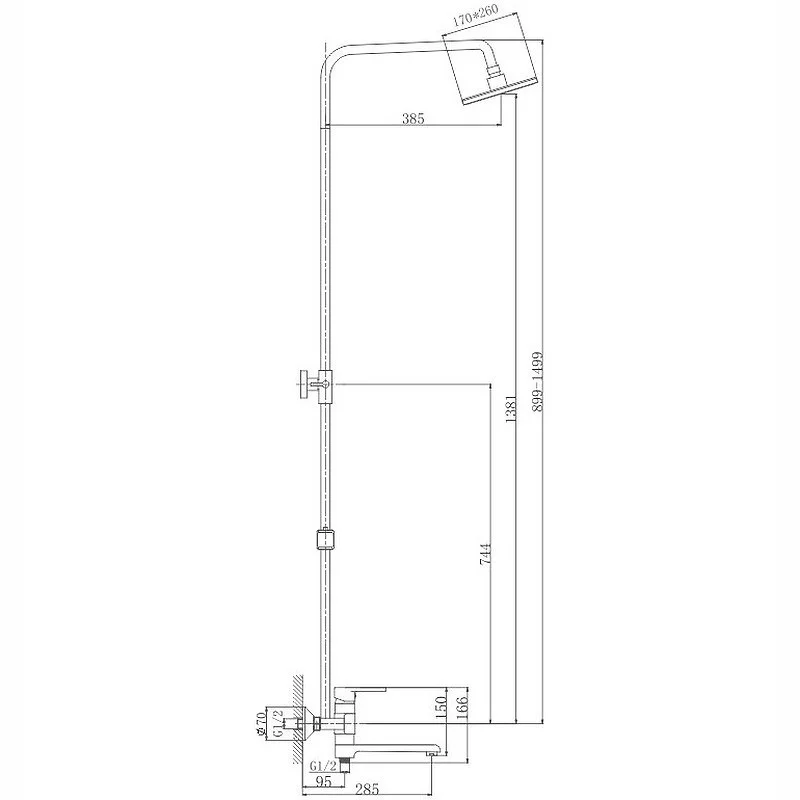 Приобрести haiba душевая система, прямоугольная d-260мм, хром hb2424