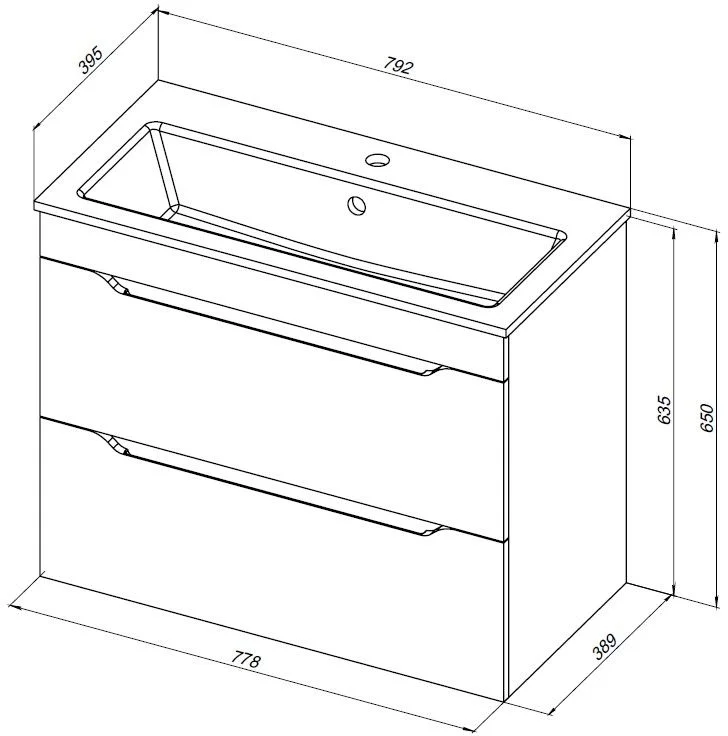 Приобрести aquanet тумба с раковиной практика 80 см, белая матовая