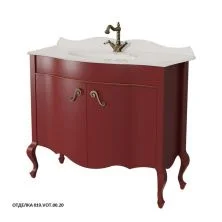 Caprigo Тумба с раковиной BOURGET 100 см, бордовая, эмаль