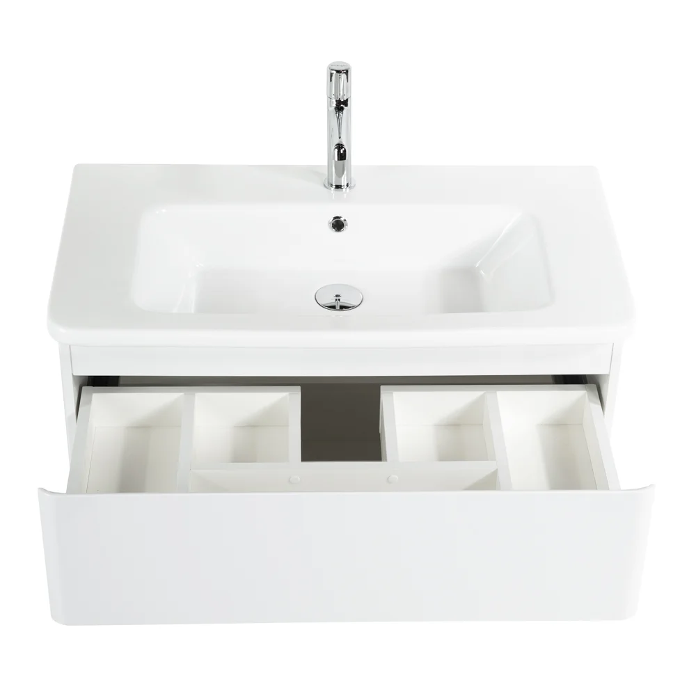 Приобрести belbagno тумба с раковиной albano-cer 80 см, подвесная bianco lucido, белая раковина