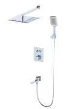Душевая система с термостатом встраиваемая WONZON & WOGHAND, Хром (WW-88929003-CR)