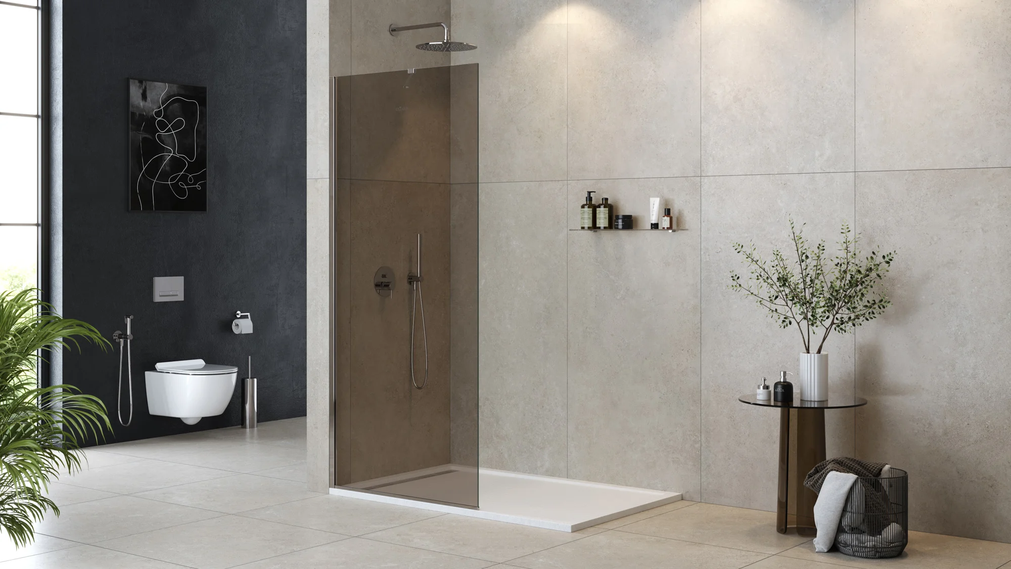 Приобрести cezares душевая перегородка liberta 100 см, бронза\хром liberta-l-1-tb-100-br-cr