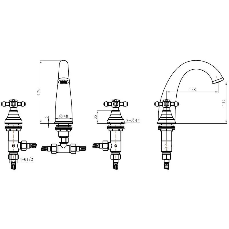 Приобрести boheme смеситель для раковины crystal, хром\кристаллы 277-crst/2