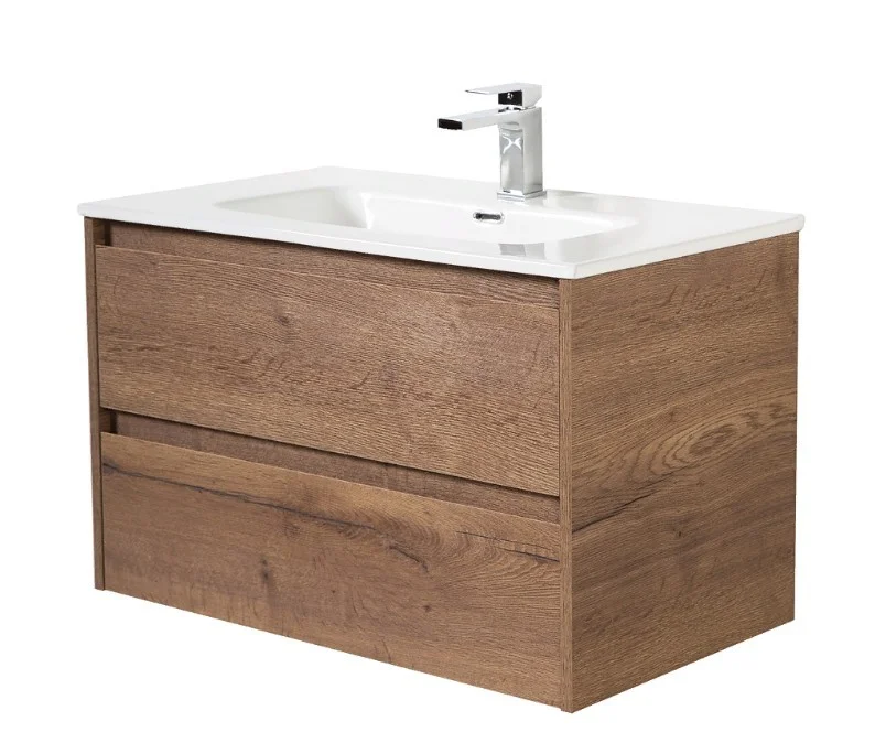 Приобрести тумба подвесная с раковиной belbagno kraft-900-2c-so-rt 90 см, rovere tabacco