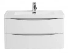 Тумба подвесная с раковиной BelBagno ANCONA-N-900-2C-SO-BL 90 см, белый