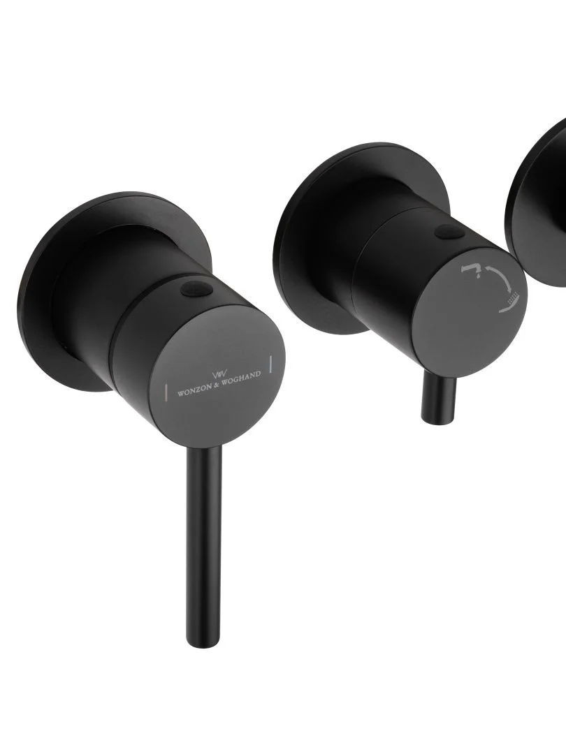 Приобрести смеситель для ванны встраиваемый wonzon & woghand stick, черный матовый (ww-889017-mb)