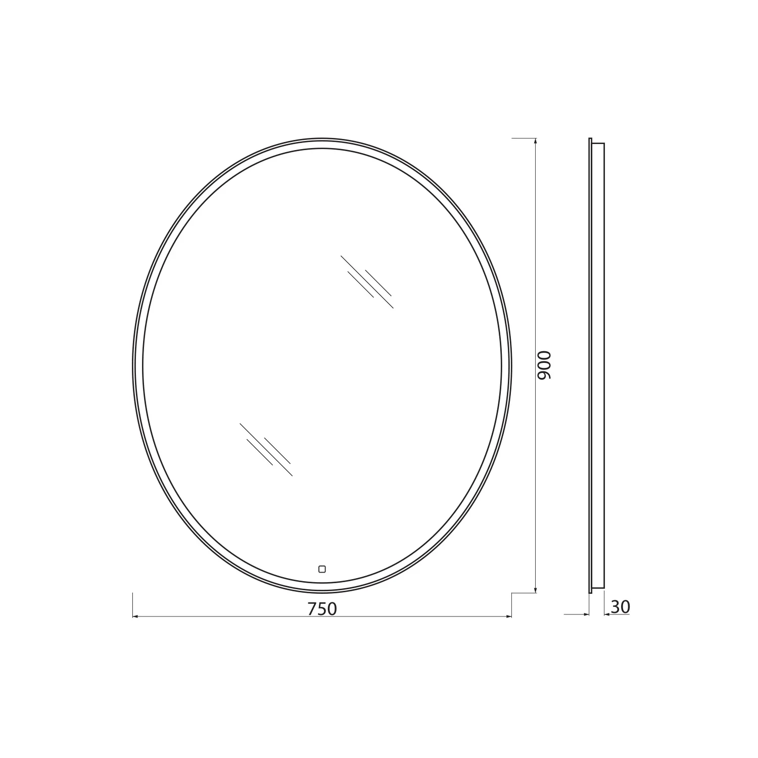 Приобрести belbagno зеркало 75х90 см spc-vst-750-900-led-tch