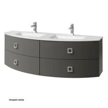 Caprigo Тумба с раковиной LEGATO 155 см, графит