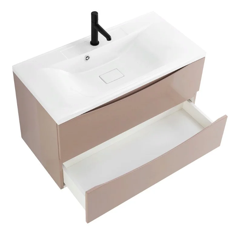 Приобрести тумба подвесная с раковиной belbagno marino-900-2c-so-cl-p 90 см, cappuccino lucido