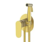 Смеситель с гигиеническим душем, встраиваемый ViEiR Camonilla, матовое золото V283551S