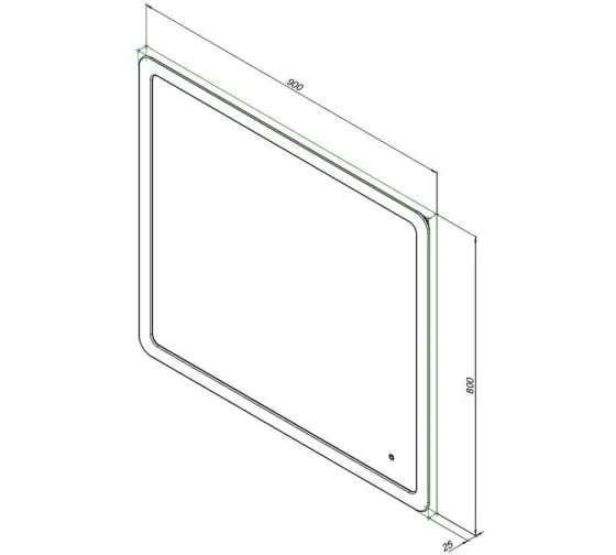 Приобрести aquanet зеркало ирис 90x80 см с led подсветкой и подогревом