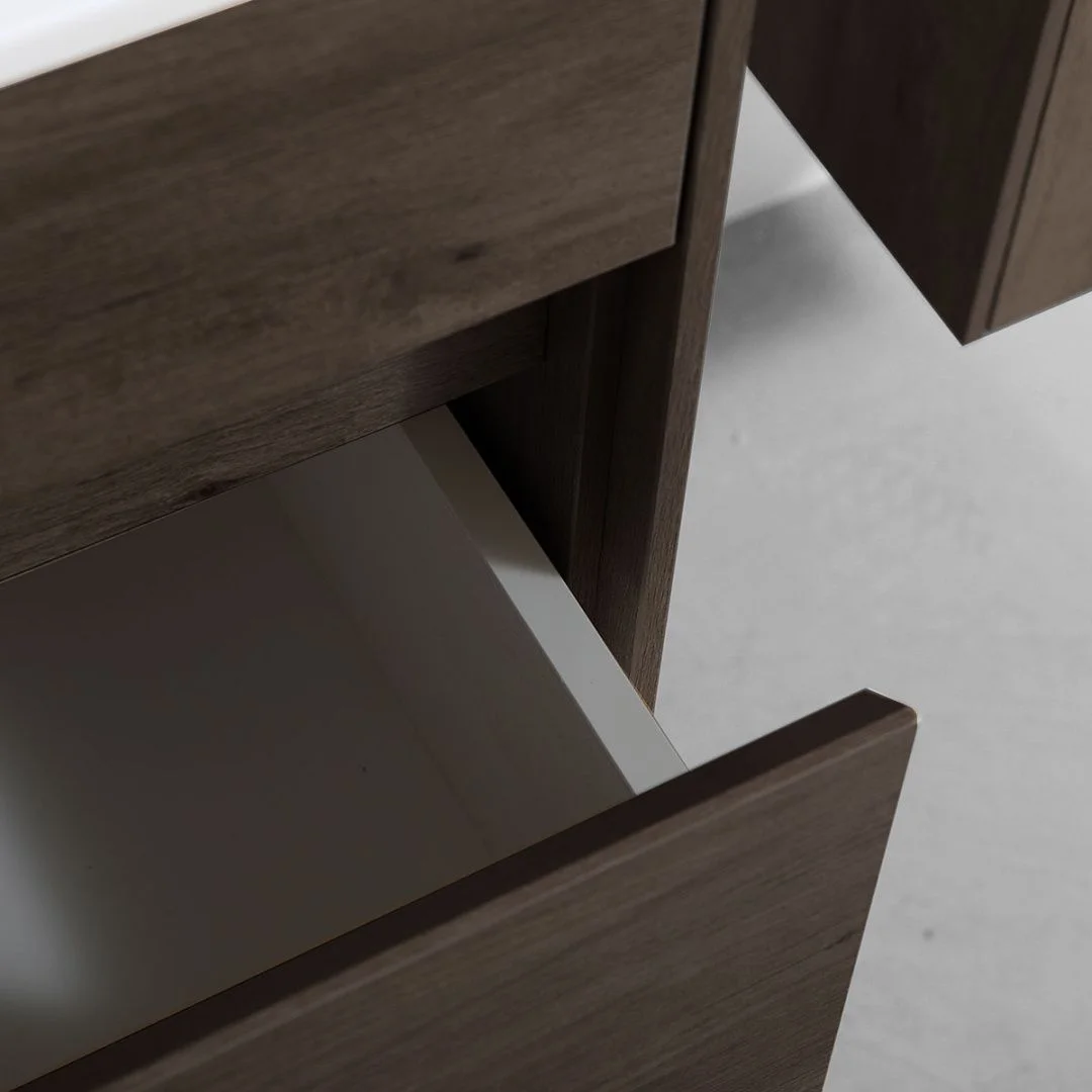 Приобрести vincea тумба подвесная chiara 60 см, дуб темный с серой раковиной vmc-2c600ro;vcb-13600g