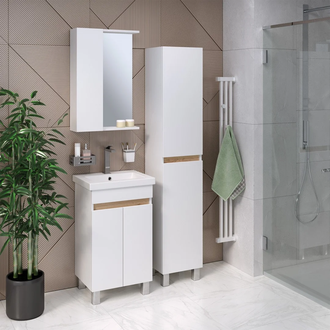 Приобрести пенал напольный sydney 35см. с корзиной левый/правый