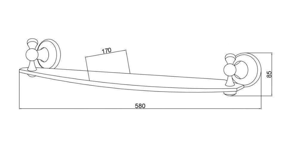Приобрести boheme полка в ванную комнату provanse 58 см, бронза 10807