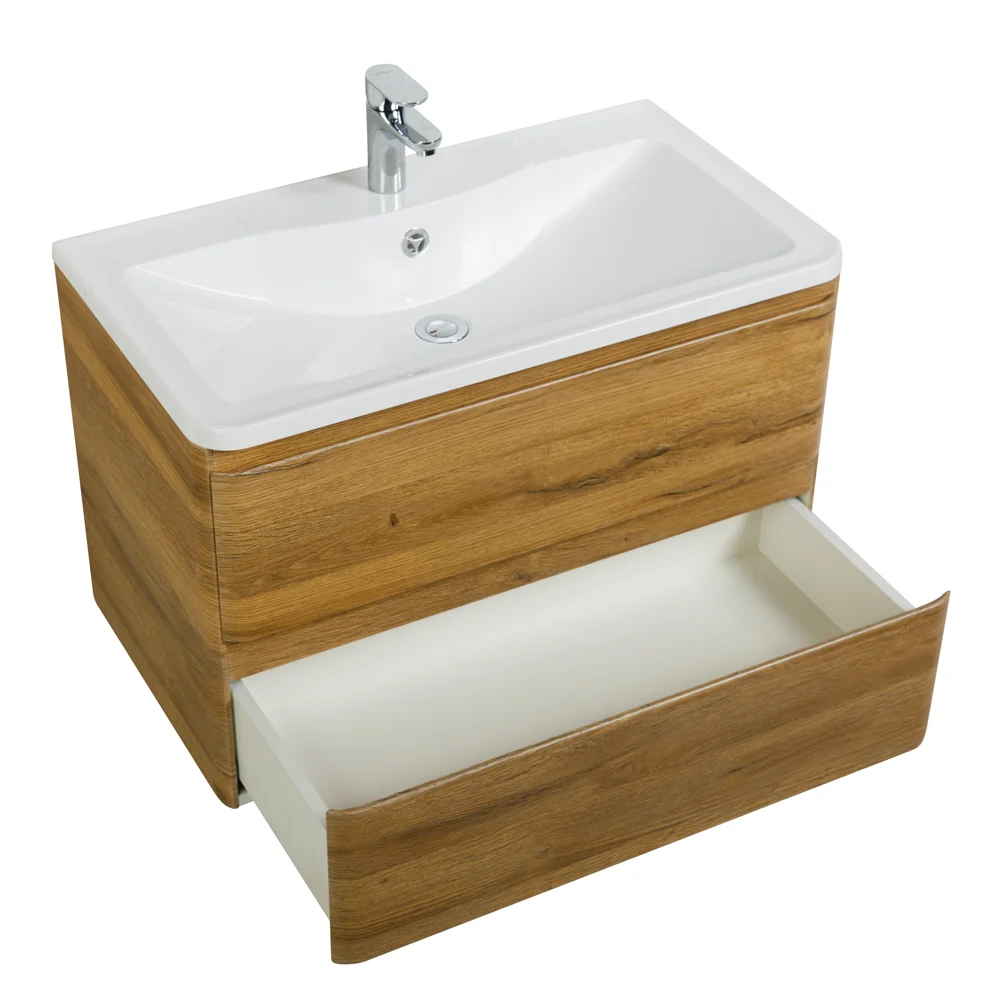 Приобрести belbagno тумба с раковиной albano 80 см, подвесная rovere rustico, белая раковина