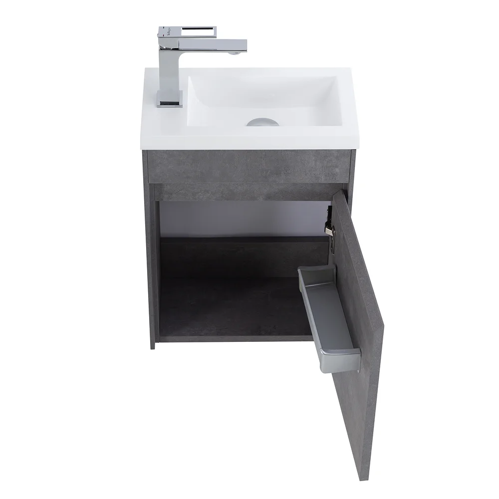 Приобрести belbagno тумба с раковиной pietra mini 40 см, подвесная с дверью 40-r stucco cemento, белая раковина
