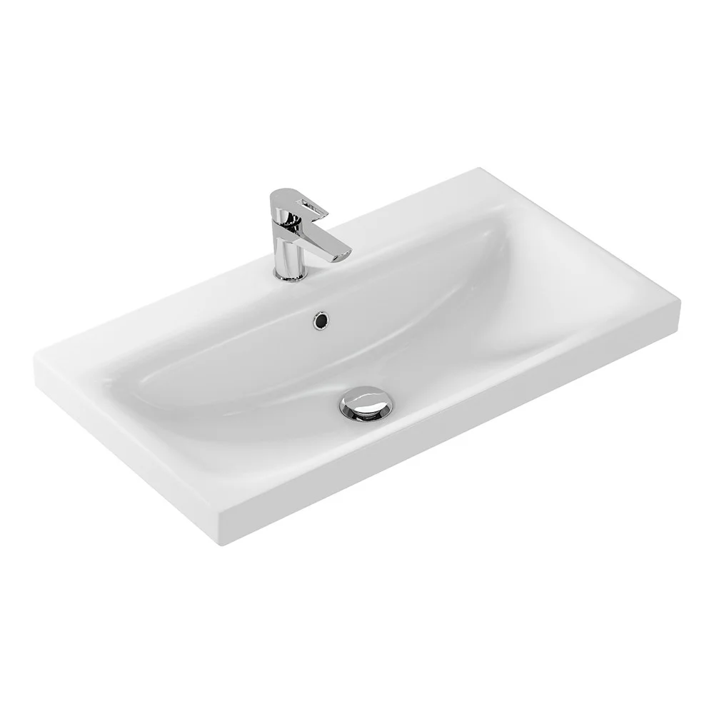 Приобрести aqua de marco тумба подвесная с раковиной melbourne 80 cм. дуб-серый