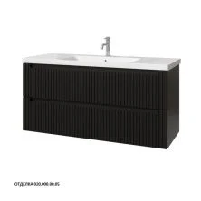 Caprigo Тумба с раковиной TERMIN-Smalty STRIPE 120 см, графит, эмаль