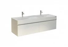 Тумба подвесная с раковиной Velvex Pulsus 140 см, белый