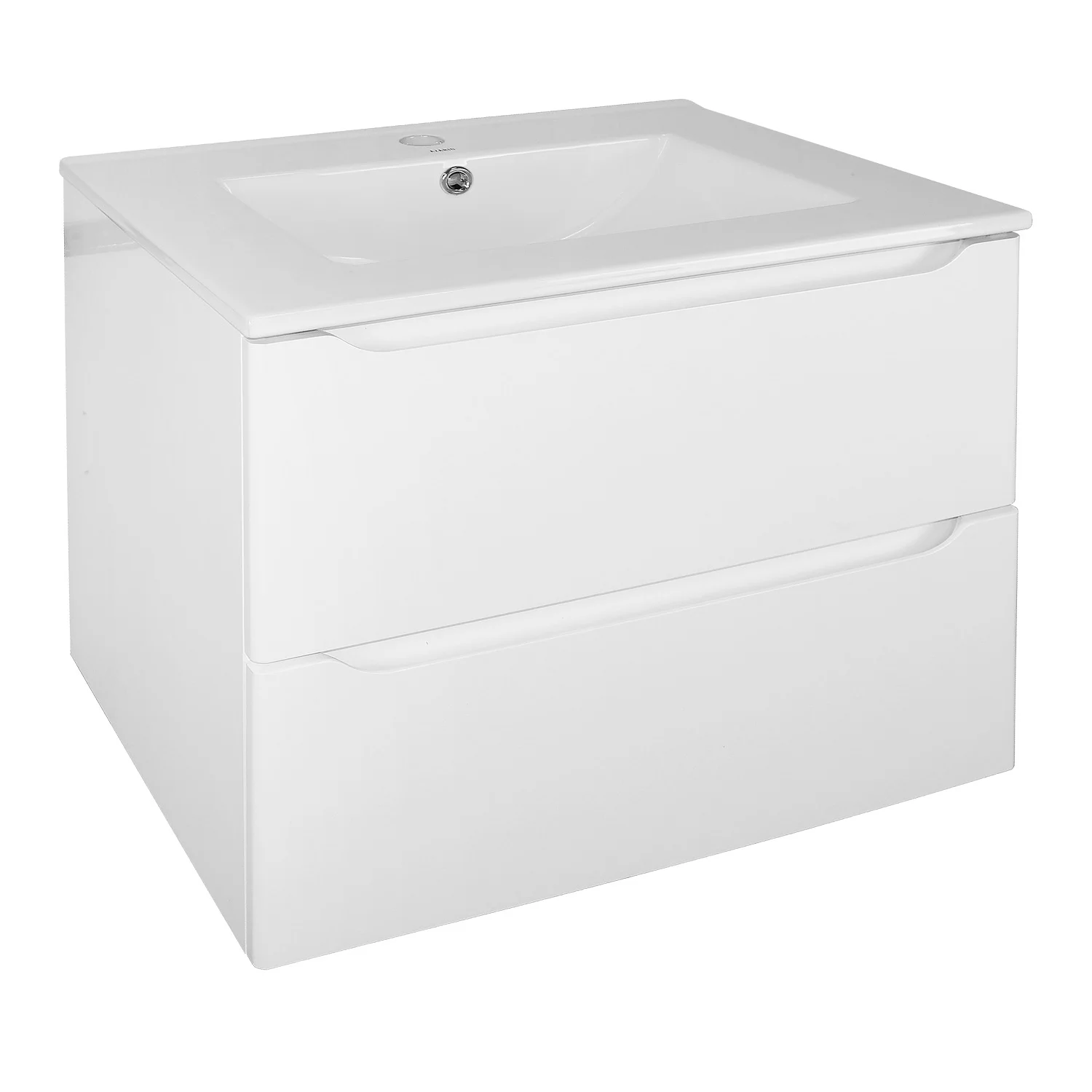 Приобрести loranto тумба подвесная с раковиной арфа new 60/2 61х54,5 см, без подсветки, белое (cs00078719)