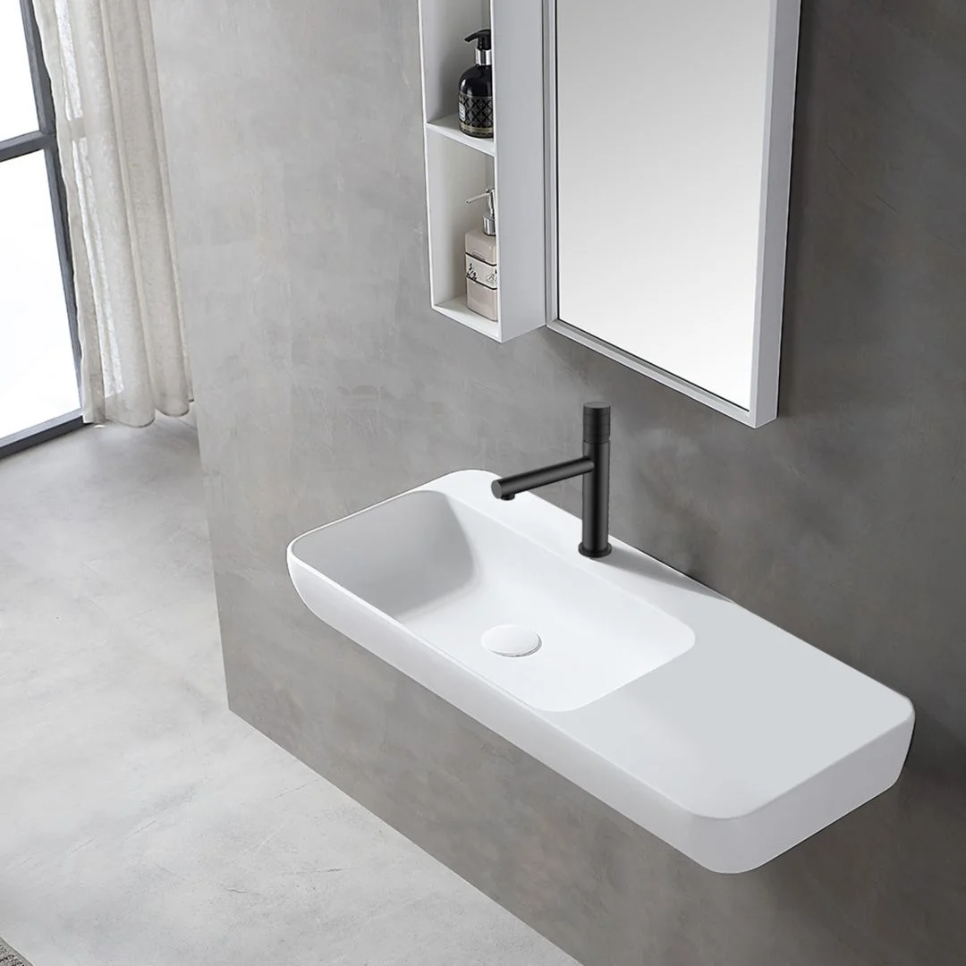 Приобрести vincea смеситель для раковины groove, черный матовый vbf-4g1mb