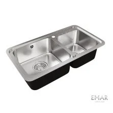 Oulin Кухонная мойка 78х43 см, сатин Oulin OL-Н9903