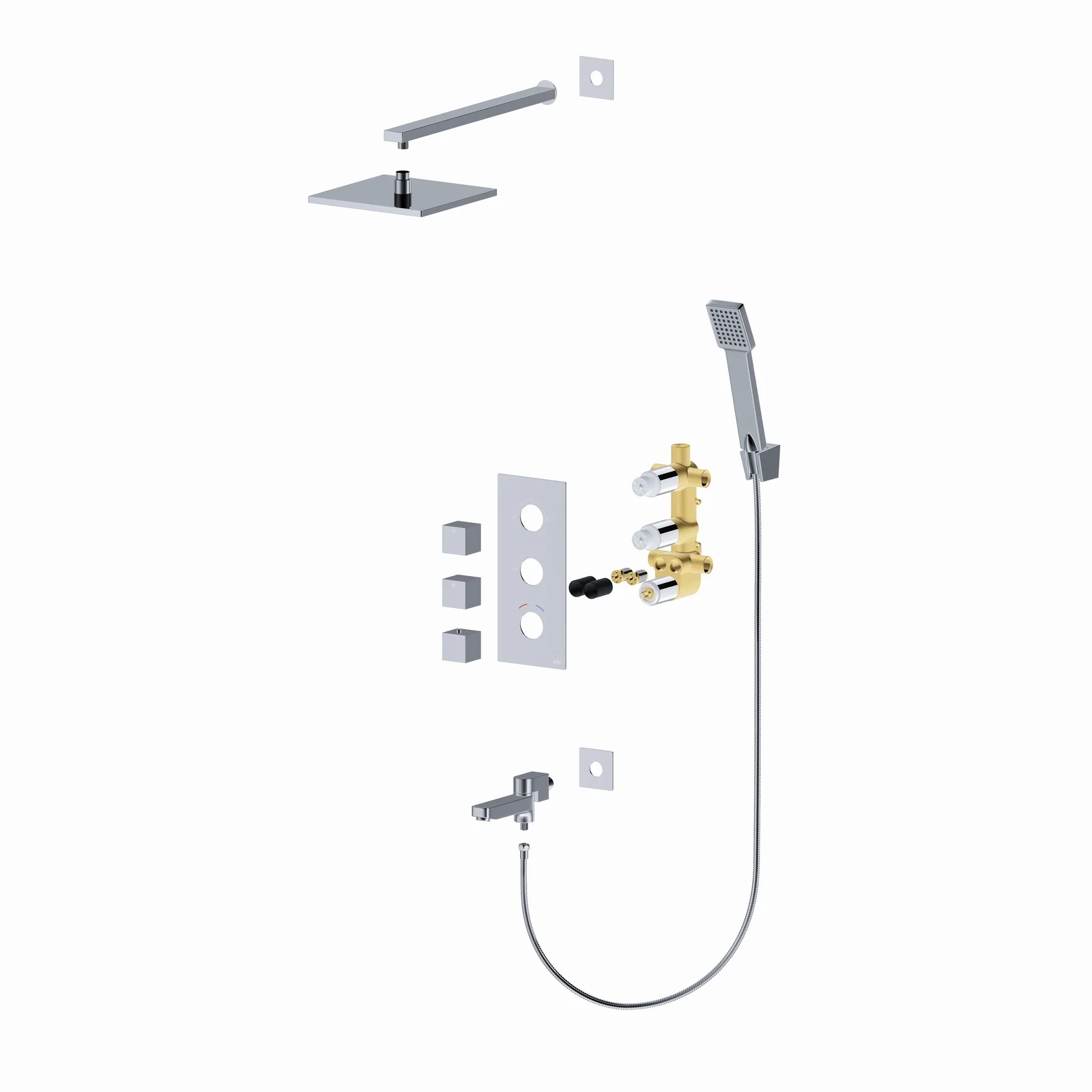 Приобрести душевая система встроенная с термостатом timo tetra-thermo sx-0199/00sm хром