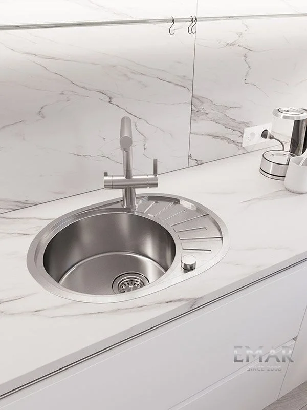 Приобрести oulin кухонная мойка 57х44 см, сатин oulin ol-r101