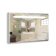 Loranto Зеркало Фаворит-эконом 80х60, МДФ-короб, LED-подсветка, сенсорный выключатель, фацет ФР-00001655