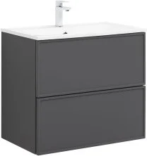 Aquanet Тумба с раковиной Арт 75 см,ясень графит