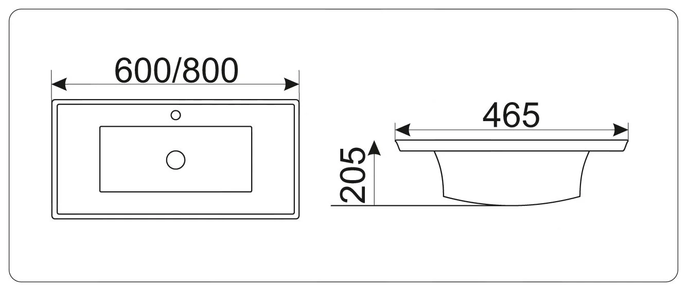Приобрести раковина врезная на столешницу ceramalux 60 см nyj851-60