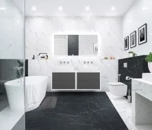 Cezares Тумба со столешницей подвесная BELLAGIO 140 см Grigio nuvola, серая 55301