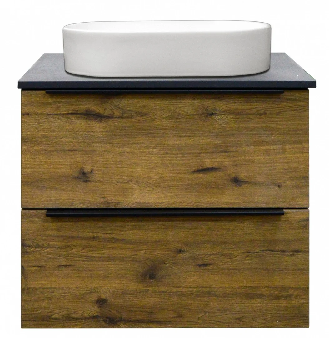 Приобрести тумба подвесная azario gris 90/2 со столешницей, дуб веллингтон/антрацит