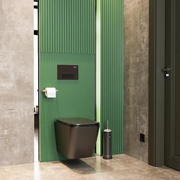 Приобрести sole унитаз подвесной cube 2 black, безободковый с сиденьем дюропласт, микролифт, черный ут000063646