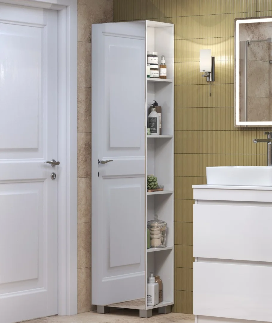 Приобрести vigo пенал urban, напольный, 45см, белый\зеркальный pn.urb.45