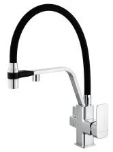 Смеситель для кухни с гибким изливом и подключением фильтра WONZON & WOGHAND, Хром (WW-88458013-CR)