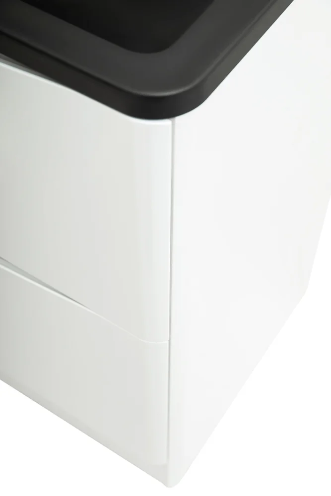 Приобрести belbagno тумба с раковиной acqua 80 см, напольная bianco lucido, чёрная раковина