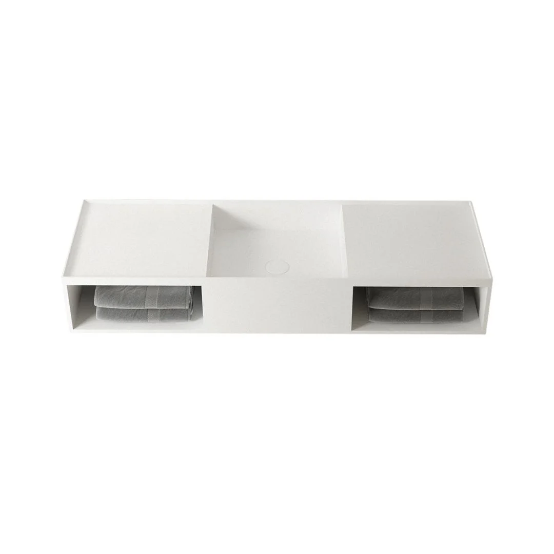 Приобрести vincea раковина подвесная solid surface 120х40 см, белая матовая vwb-6s212mw