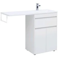 Aquanet Тумба с раковиной Токио 58 см, белая (напольная, 1 ящик, 2 дверцы)