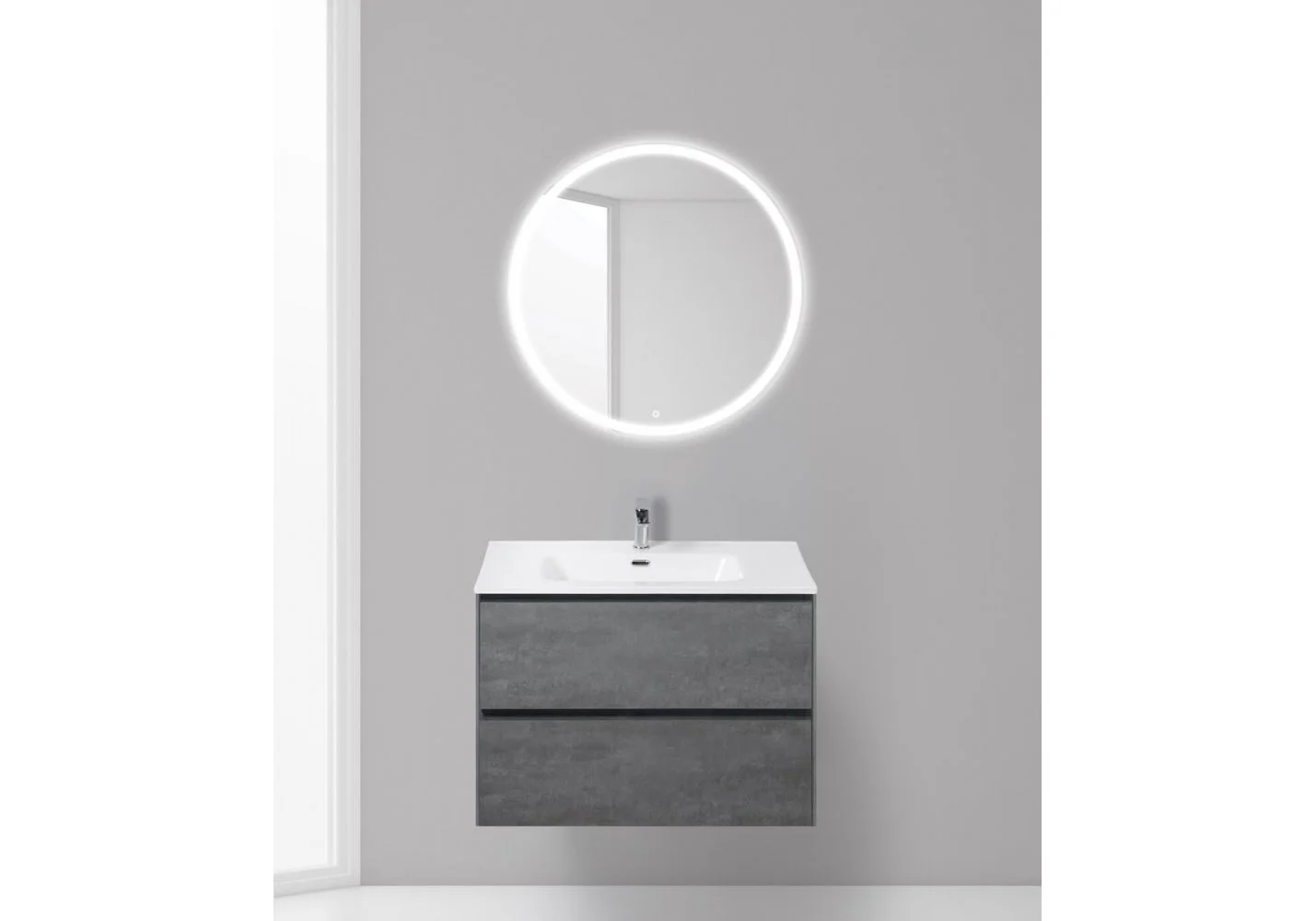 Приобрести тумба подвесная с раковиной belbagno 100 см pietra-1000-2c-so-scm, цемент