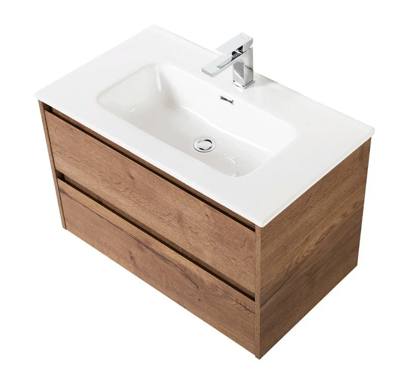 Приобрести тумба подвесная с раковиной belbagno kraft-900-2c-so-rt 90 см, rovere tabacco