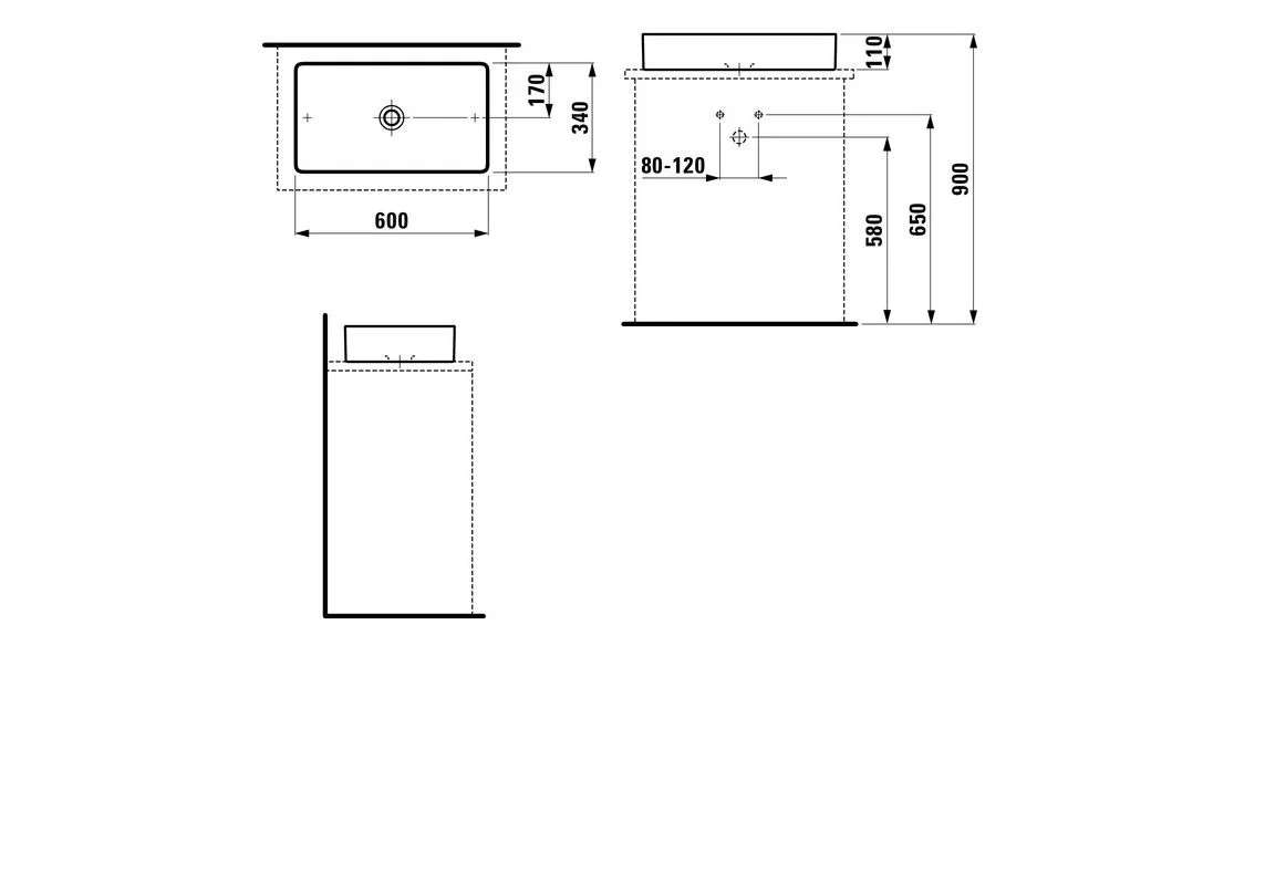 Приобрести раковина чаша laufen living square 60 см