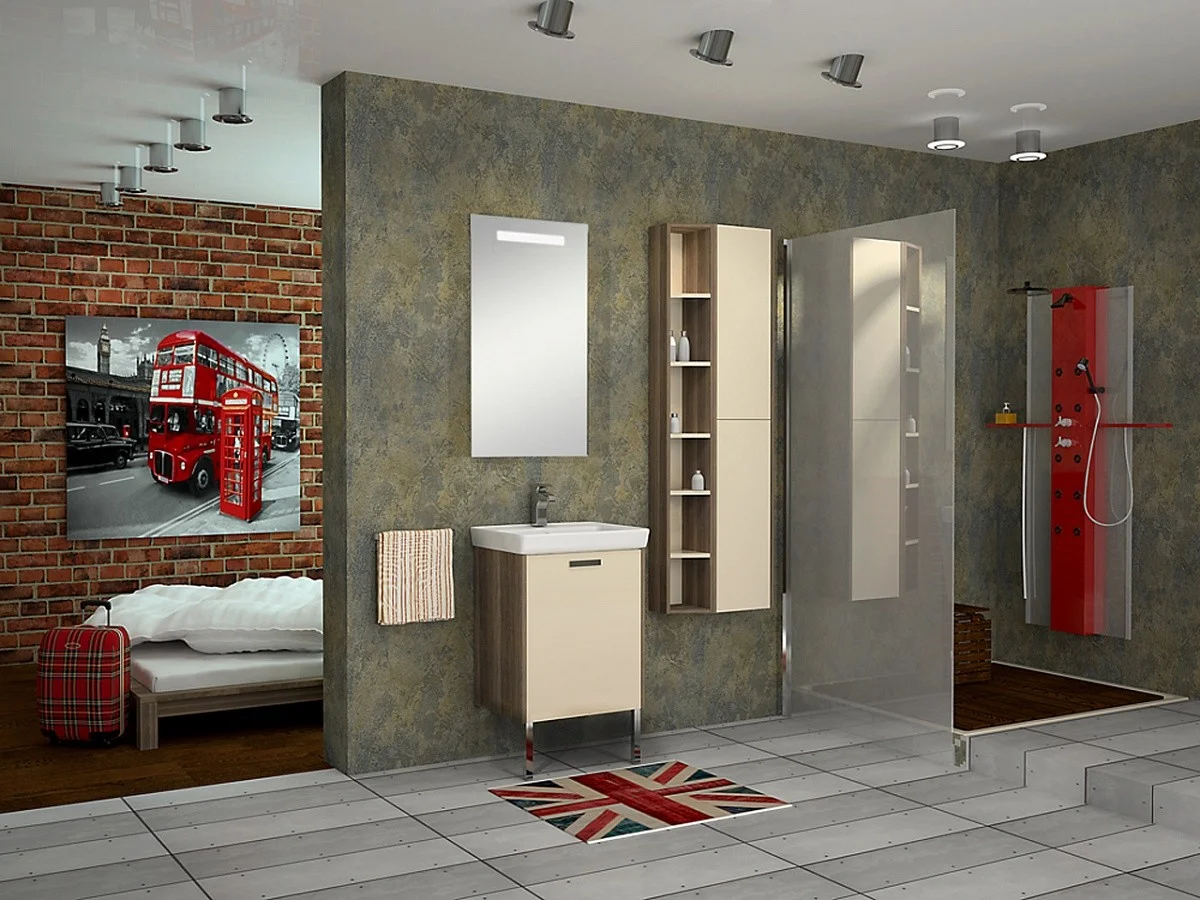 Приобрести зеркало акватон йорк 50 см со светильником 1a173002yo010