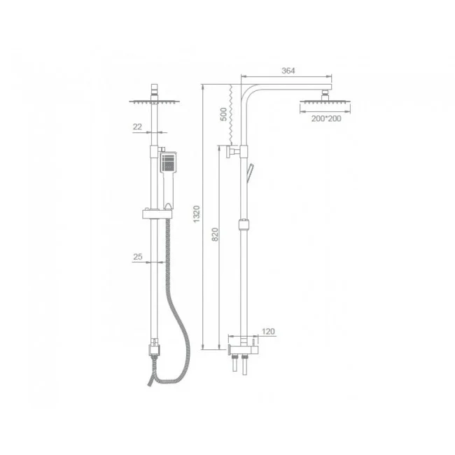 Приобрести gappo душевая система g2408 без излива, хром 85244