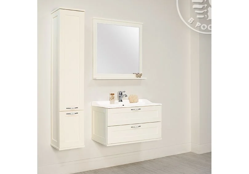 Приобрести пенал подвесной акватон леон 31 см с бельевой корзиной, цвет дуб белый