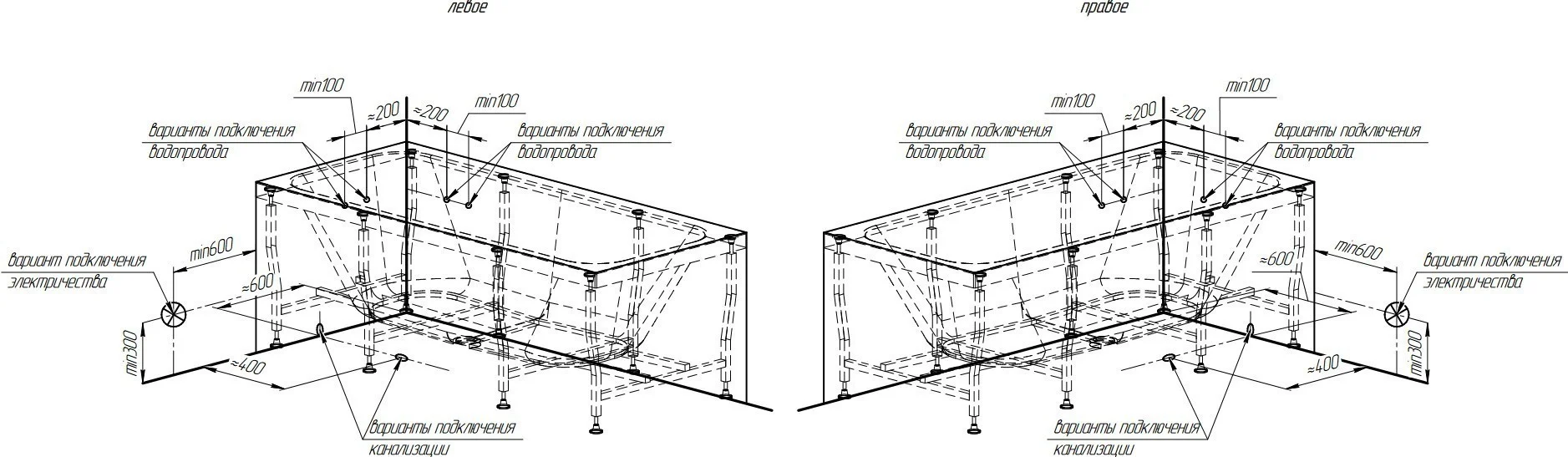 Приобрести акриловая ванна радомир прованс 180x80 см ( комплект каркас и слив )