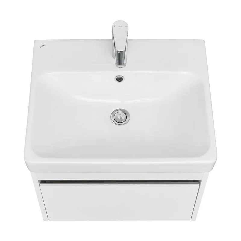 Приобрести тумба подвесная с раковиной акватон марти 55 белый/дуб эндгрейн