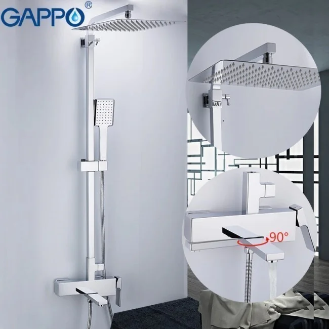 Приобрести gappo душевая система g2418 с изливом, хром 96278